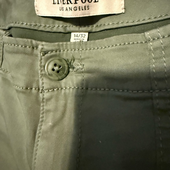 Liverpool Women's Olive Cargo Pants - Picture 3 of 3